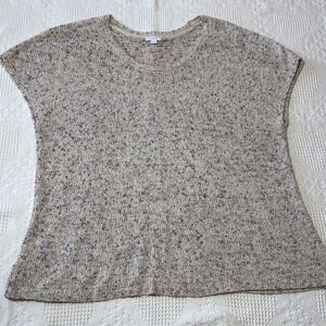 J.Jill Pure Jill Tunic Sweater Marled Cream/mauve/grey Top Women Size 2X